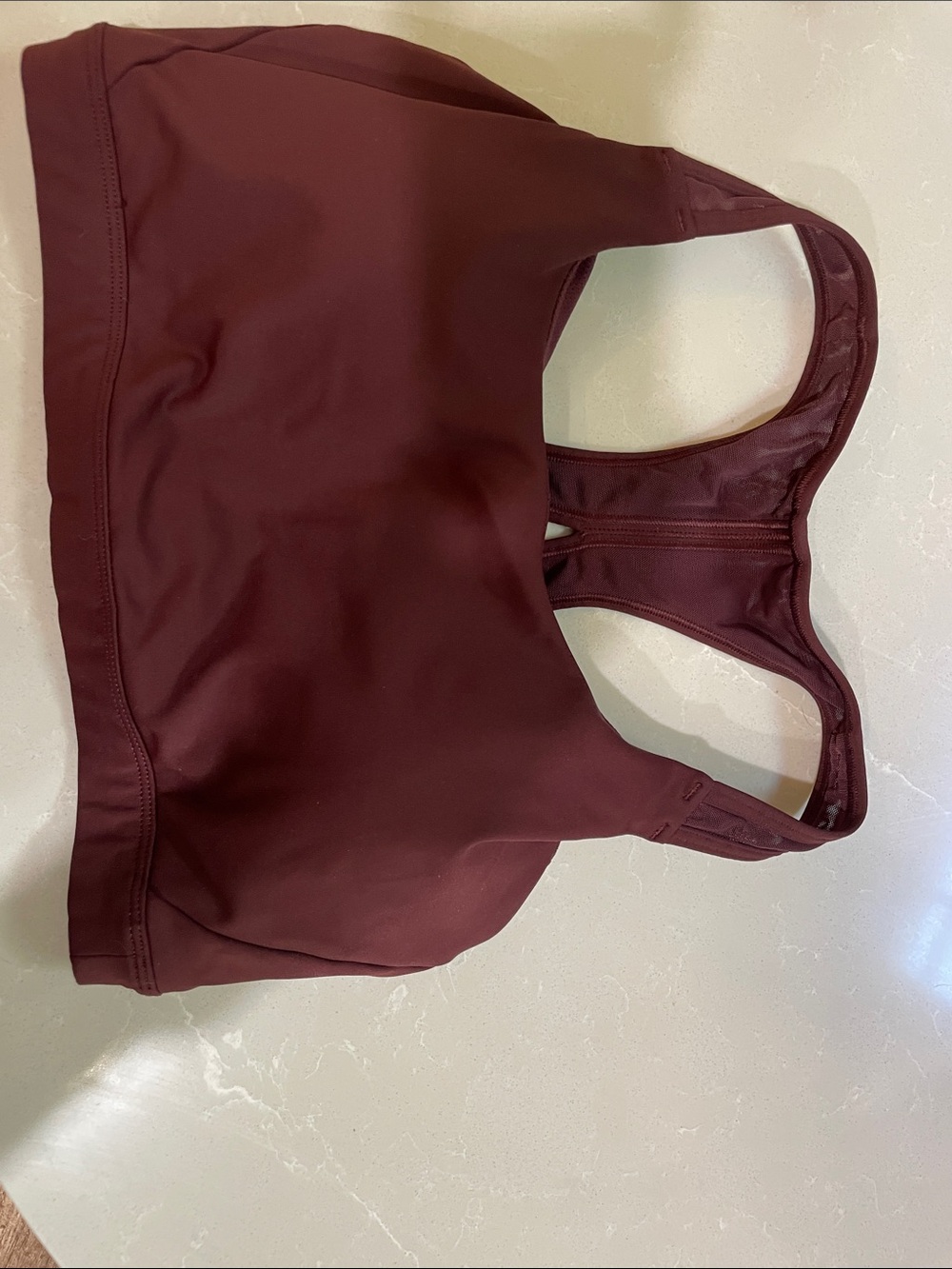 Athleta Deep Burgundy High-Support Racerback Sports Bra